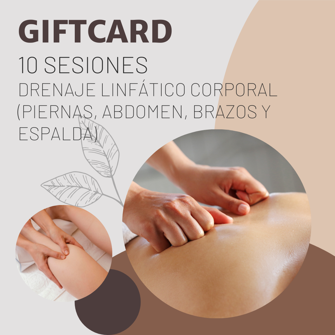 Drenaje Linfático Corporal 10 SESIONES (Piernas, Abdomen, Brazos, Espalda)